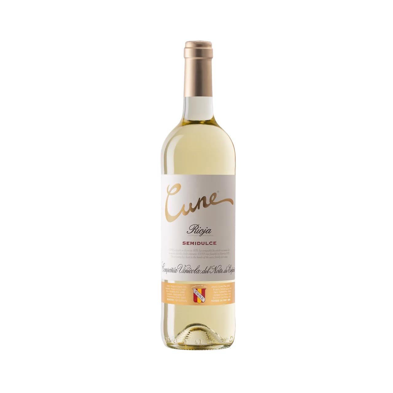 CUNE Halbtrockener Weißwein mit D.O. Ca. Rioja Flasche 75 cl. 4er Pack