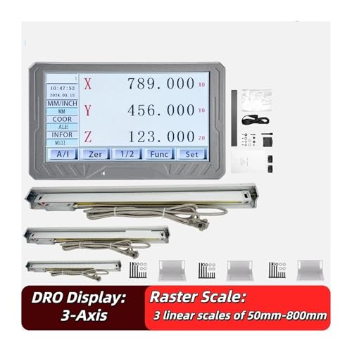 Kit DRO Digital CNC 3 Ejes Alta Precisión 0.005mm miniatura 3