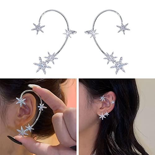 MIKI-Z Zircone Fiocco di Neve Orecchino Orecchini