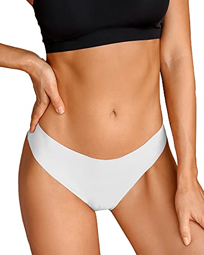 Image of DEANGELMON Seamless Thongs for Women No Show Thong Underwear Women Comfortable Multiple Pack