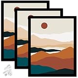 ijuerybai Black 8x10 Picture Frame Set of 3, High Transparent Frame for 8 By 10 Photo Collage Canvas
