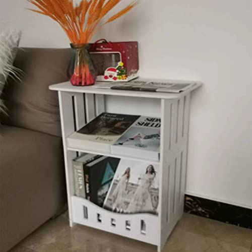 Kcompt End Table, Cute Nightstands Small Tables For Small Spaces White Coffee Bedside Storageshelf For Office, Living Room, Bedroom #TOP3