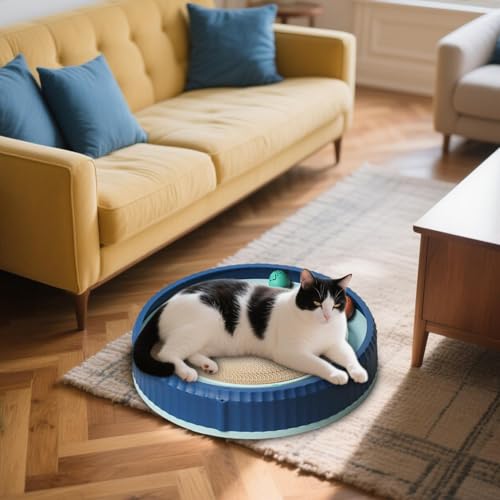 Planche à griffes pour chat interactive avec 2 balles ludiques - 3