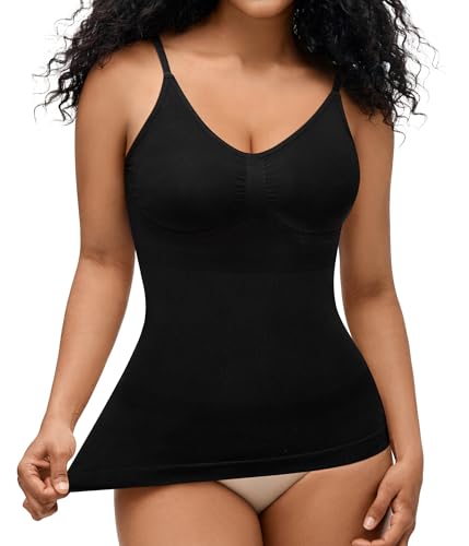 BRABIC Compression Tank Top for Women - Compression Tanks Shapewear Tummy Control Body Shaper V Neck Camisole Tops