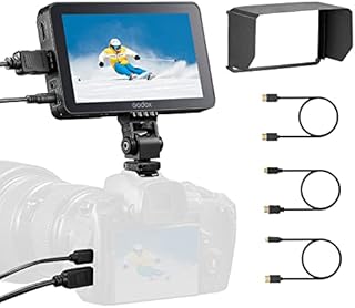 Godox GM6S 4K HDMI Camera Video Monitor, 5.5 Inches Camera Field Monitor,1200nit Ultra Bright IPS HD DSLR Monitor Touch Screen, 1920x1080 Focusing Screen, Support Focus Assist, 3D Luts