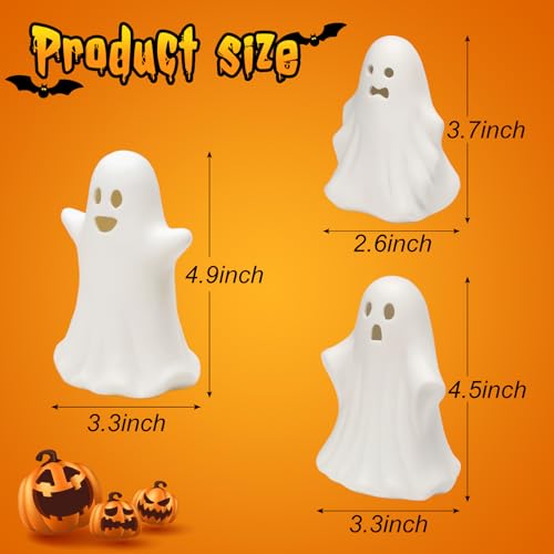 Maracco G-H-1 G-H-2 G-H-3 Pcs Halloween Ceramic Ghost Light Up thumb #2