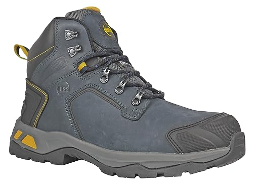 HOSS, Composite Toe, Nubuck Leather,Thinsulate,Waterproo, Size 13 Width Medium, Color Blue, Model# 60700 13 D