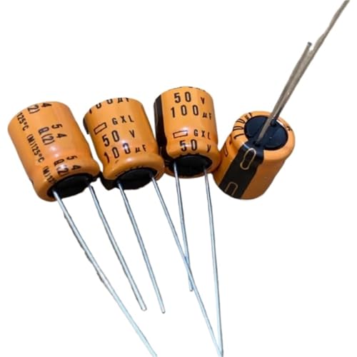 Condensadores 100uF 50V de 10x12.5 mm con resistencia de 125 grados para placas electrónicas