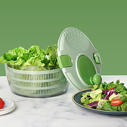 LOXGO Salad Dehydrator Vegetables Spinners Dryer Manual Swing Dewatering Tool Big Capacity Water Drainer Basket Kitchen Tool Lettuces Dryer Spinners Small