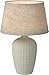 Amazon Brand – Stone & Beam Knit Pattern Ceramic Living Room Table Desk Lamp With LED Light Bulb - 18 x 24 Inches, White