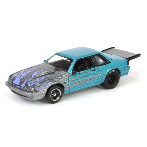 Truck 1/64 1990 Mustang Fox Body Drag Car with Custom Paint Job, Wraps GLT51550