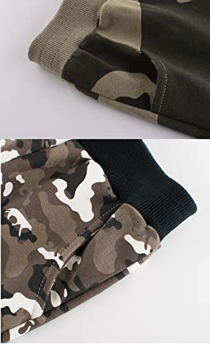 Image of HUAER& Baby Boy's Jogger Pants Dinosaur Car Animal Print Drawstring Elastic Sweatpants (1-Pack 2-Pack)