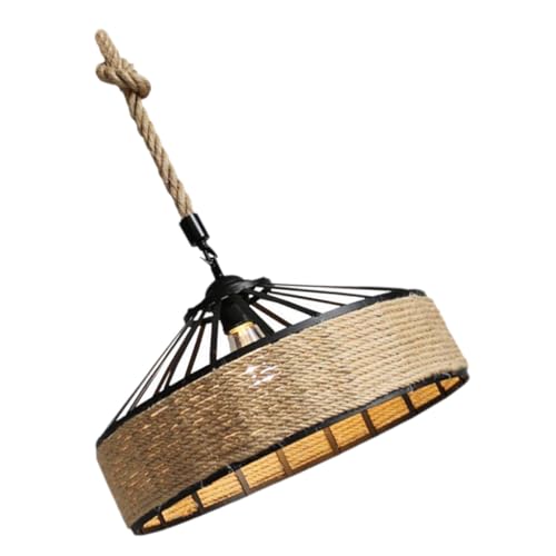 Abat-jour en corde de jute pour remplacer un plafonnier triste par un style vintage