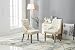 Roundhill Furniture C169TA Button Tufted Solid Wood Wingback Hostess Chairs with Nail Heads, Set of 2, Tan