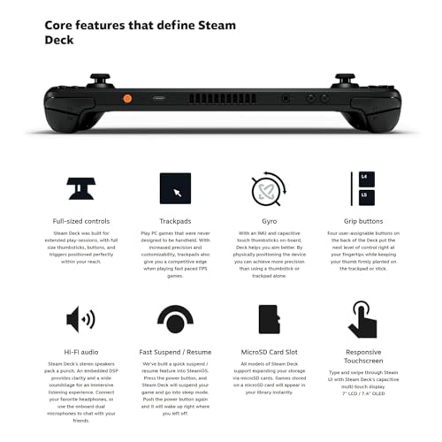 Valve Steam Deck OLED Handheld Console - 512GB (Black) 4 41VHwUDrK8L