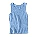 Men's Summer Retro Linen Undershirt Loose Casual Thin Breathable Muscle Tank Top (Blue, XXXXXL)