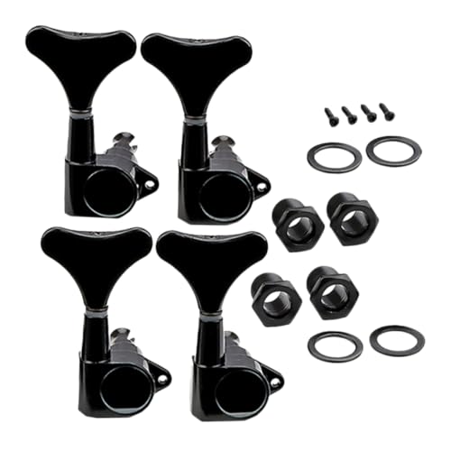 ifundom 4 Pack Acoustic Bass Tuning Pegs Black Bass String Key Pegs Excellent Craftsmanship Durability