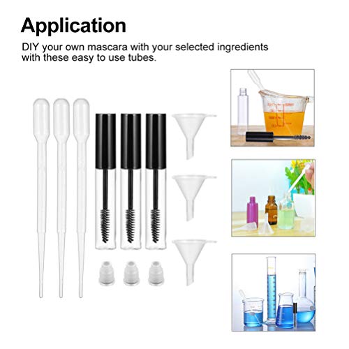 PIXNOR Tubos de Rímel Vazios Frascos de Recipientes de Creme para Cílios de 18 Unidades E Frascos de
