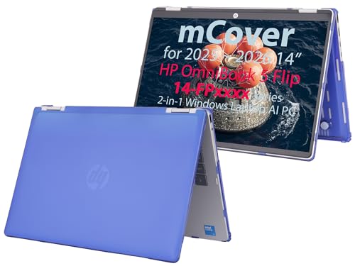 Protection HP OmniBook 5 Flip 14-FPxxxx mCover bleu coque rigide 14 pouces PC convertible 2025 2026