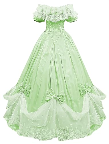 TRHTX Gothic Lace Wedding Dresses for Bride Mint Green Short Sleeve