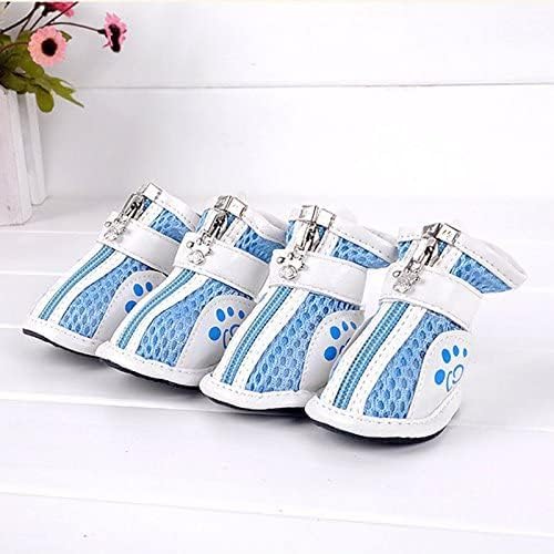 Image of Dog Shoes for Shih Tzu, Golden Retriever, German Shepherd /Summer Heat Dog Boot Adjustable Non-Slip, PU Paw Protector-Waterproof Size-3 for 1 to 4 Kg(L X W Paw-2.36x 1.77) Inches