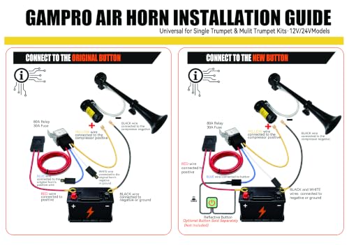 GAMPRO 150dB Single Trumpet Air Horn