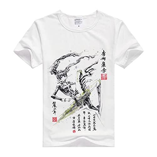 XINSHUN D.Gray-Man Shirt Lenalee Lee Shirt Fashion Tees Short Sleeve Modal Shirt Anime Shirts Summer Anime T-Shirt Athletic Shirt Modal Tee Shirt Top (White,XXL)