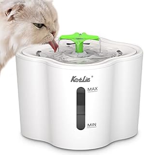 Cat Water Fountain - Flower Cat Water Fountain for Drinking, Ultra Quiet 3L Pet Water Fountain Cat Bowl, Dogs & Cats Water Dispenser, with Water Level Window,for Multiple Cats, BPA-Free