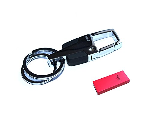 Mehr Classic Attachable Key Chain - Simple, Elegant, Durable Multi Ring Key Holder - Smart Keychain (Chrome Silver)
