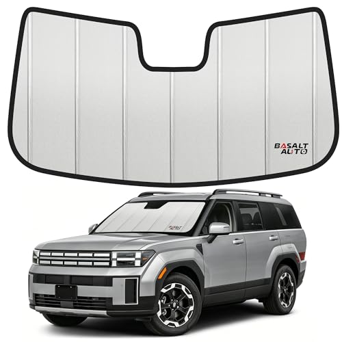 Pare-soleil pliable argenté 6 couches compatible Hyundai Santa Fe 2025