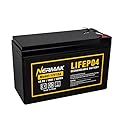 NERMAK 12V 10Ah Lithium LiFePO4 Deep Cycle Battery, 2000+ Cycles Rechargeable Battery for Solar/Wind Power, Small UPS, Lighting, Power Wheels, Fish Finder and More, Built-in 10A BMS