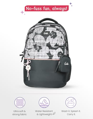 Image of Genie 19 inch Laptop Backpack for Women & Girls | Spacious Office, College & Travel Bag | Water Resistant, Multi-Compartment with Padded Laptop Sleeve