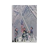 9/11 September 11 Poster New York Firefighters Raising Flag Art Wallpaper (4) Canvas Wall Art Poster Decorative Bedroom Modern Home Print Picture Artworks Posters 08x12inch(20x30cm)