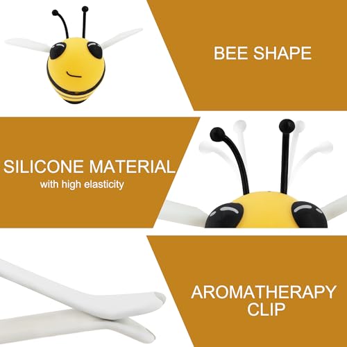 Image of Car Clips Cute Bee Automotive Air Outlet Creative Car Vent Clip Interior Accessories Decor for Men Women (Yellow, 2 Pack)