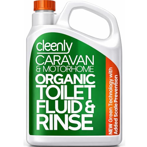 Cleenly Organic Toilet Fluid Rinse Green Solution Cleaner 2L for Caravan and Motorhomes - Eco-Friendly Formaldehyde Free - 2 Litres