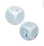 Verpackungseinheit: 1 Wiedemann Gebetswürfel mit Kindermotiven und Sprüchen zur Taufe/Geburt farBig lackiert mit eingesetztem Swarowski-Schmuckstein in Klarsicht-Würfelbox, Wachs, Blau, 5 x 5 cm