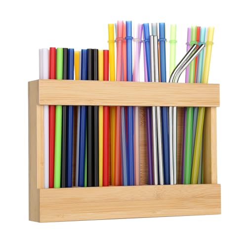 Portapajitas para mostrador | Almacenamiento para accesorios de bebidas - Dispensador de gran capacidad para cocina y restaurante con diseño elegante