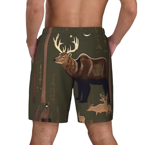Short de bain homme Lodge Bear séchage rapide et doublure compression confortable - 4