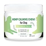 Hemp Calming Chews for Dogs Anxiety Relief Dog Chews Natural Ingredients Dog Calming Aid with Separation, Barking and Sleeping, Promote Relaxation, Reduce Stress (Bacon Flavor)