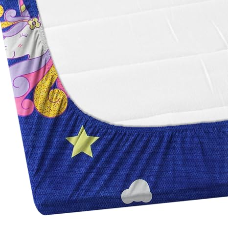 Image of DECORUM Glace Cotton All Around Elastic Fitted Single Bedsheet (72 inchx48 inch) with 1 Pillow Cover | Soft, Smooth & Wrinkle-Free Fabric | Fits Up to 6 inch Mattress | 200-220 TC