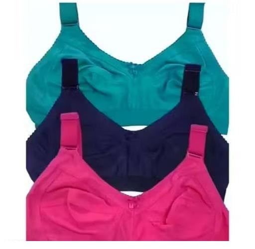 Modern Women Daily Comfort Full Cup Brassiere Set with Adjustable Fit and Gentle Support Structure Pack of 3-picture-44