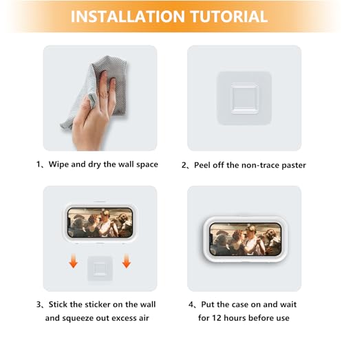 Image of Waterproof Shower Phone Holder,360 Rotation Shower Phone Case, Angle Adjustable, Anti-Fog High Sensitivity,for Bathroom,Batheub, Kitchen Wall,Compatible with 4 inch - 6.8 inch Cell Phones