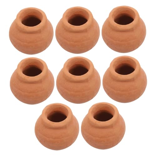 Genérico 8 Piezas Maceta Suculenta Macetas De Cactus Mini Macetas para Plantas Maceta De Barro Pequeña Olla De Barro Pequeñas Macetas Mini Maceta De Arcilla Mini Jardinera Terracota Orange