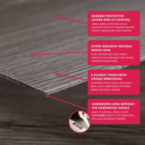 Luxury Vinyl Floor Tiles by Lucida USA Peel & Stick Adhesive Flooring