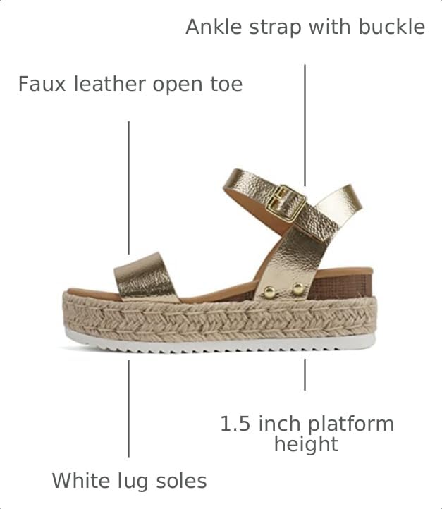 Image of Soda CLIP ~ Women Open Toe Ankle Strap Platform Espadrille Sandal | Casual Sandals