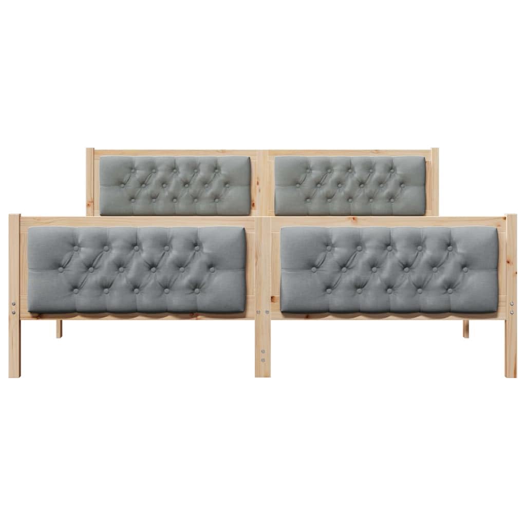 Lite drewno sosnowe nowoczesny design 160 x 200 cm Brązowy