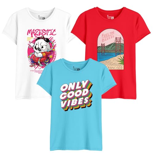 T-shirt dessin animé femme haut imprimé manches courtes Bon Organik
