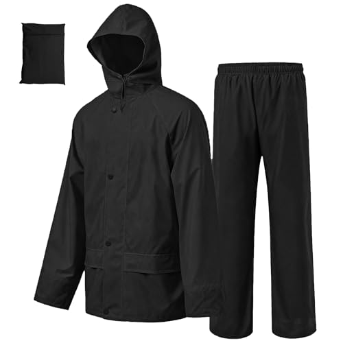 Image of Rizzon Rain Suit Jacket /Trouser for Men Women Waterproof Lightweight Rain Gear for Outdoor Farm Fishing Motorcycle