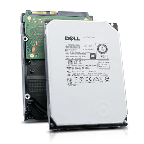 Image of Dell /HGST He8 HUH728080AL5204 8TB 0F23693 7200 RPM SAS 12Gb /s 512e 3.5 inch Enterprise Hard Drive (Renewed)