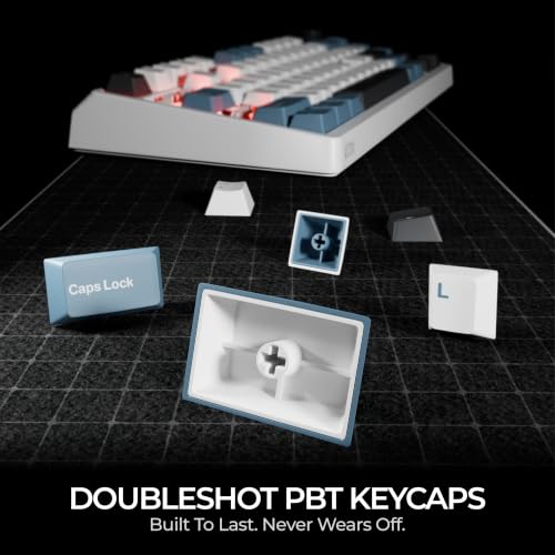 Image of Vantage 75% Wireless Mechanical Keyboard | Gasket Mount | 4-Layer Sound Absorption | 5-Pin Hot-Swap | Pre-Lubed Linear Switches | Doubleshot PBT | Tri-Mode | 4000mAh | RGB Backlit